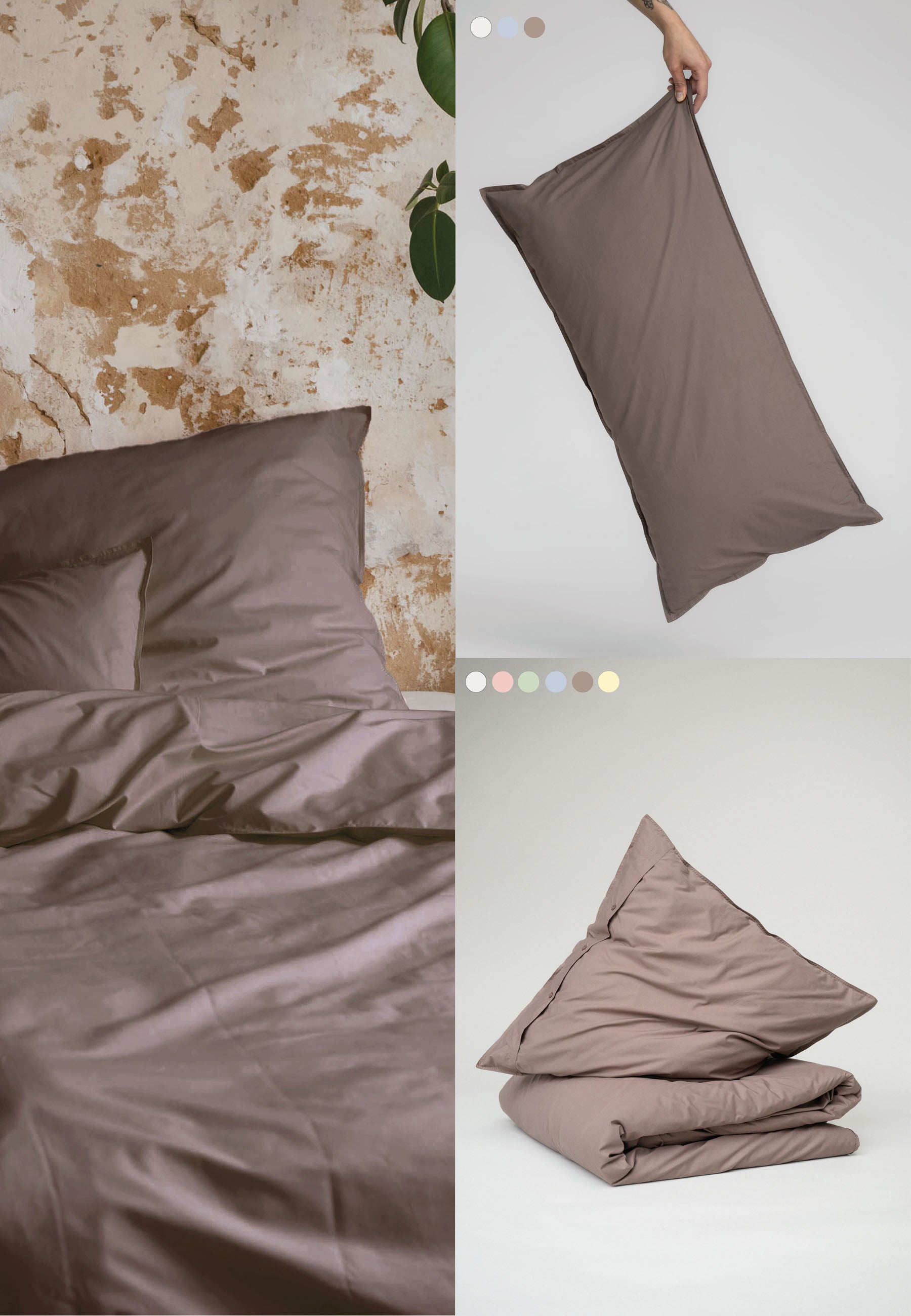 Bundle Unisex Percale Bedding Set BHANU + Percale Pillowcase BHANU