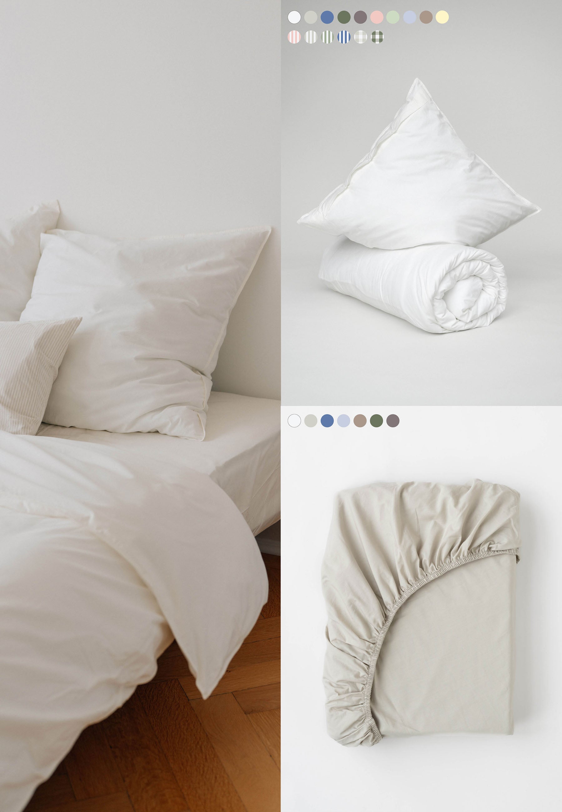 Mix & Match organic bed linen & fitted sheet