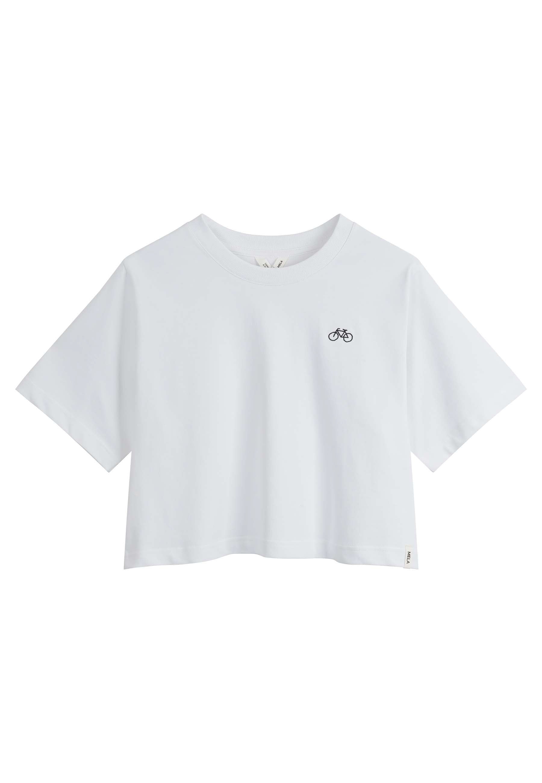 Cropped T-Shirt schwer JOSHNA Stickerei
