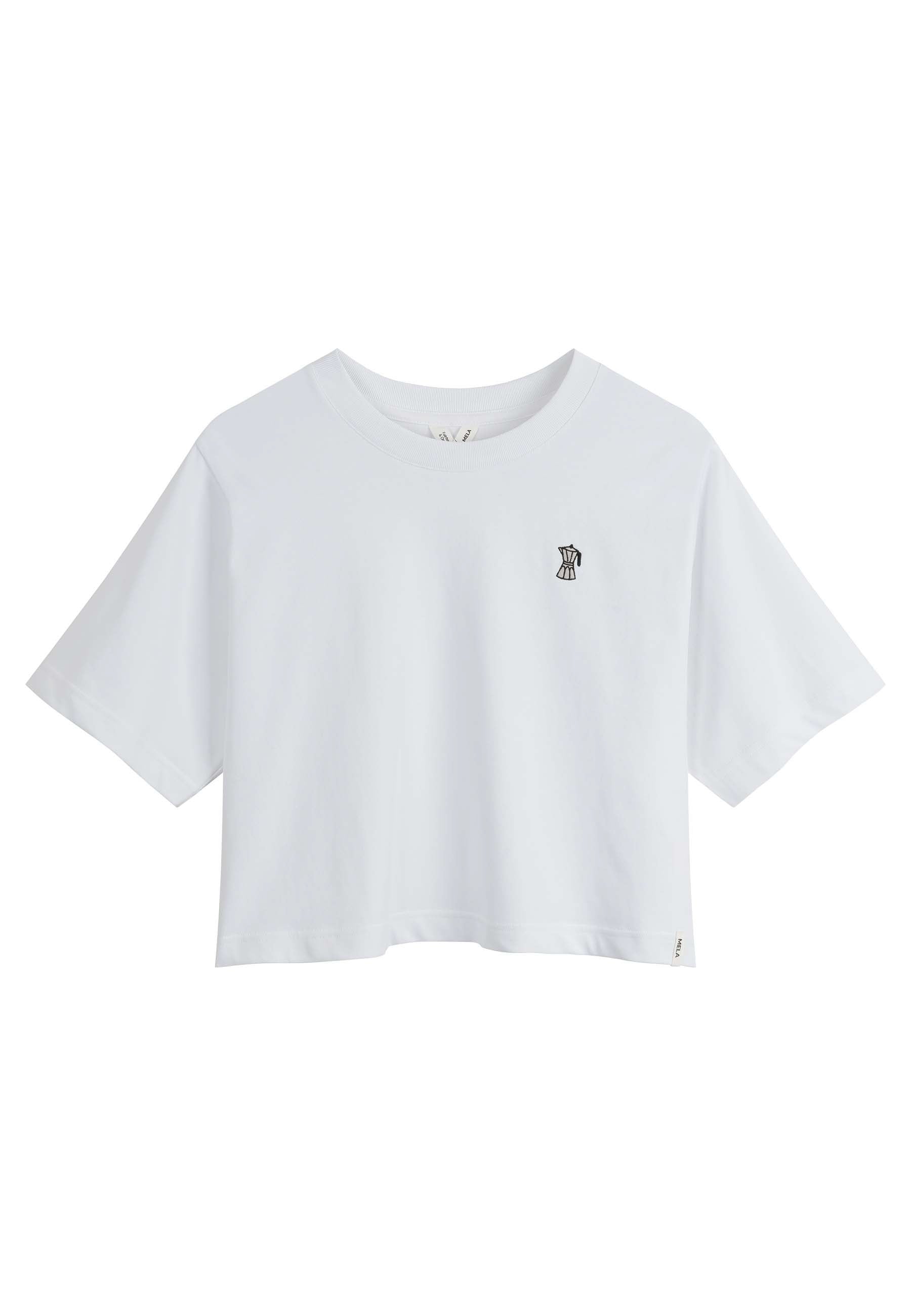 Cropped T-Shirt schwer JOSHNA Stickerei