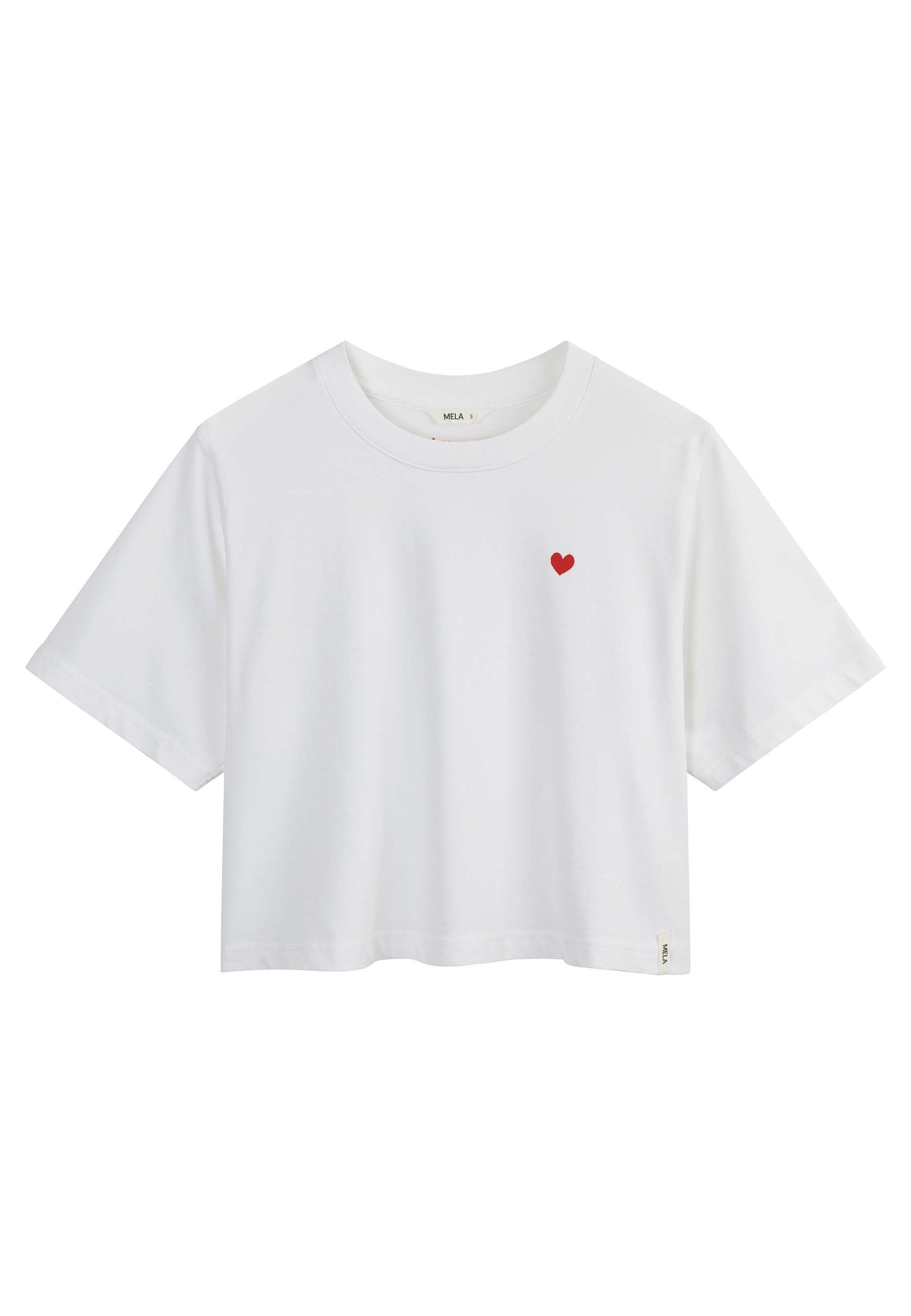 Bundle Cropped T-Shirt Joshna Stickerei + Gerippte Socken Stickerei 2 Paare