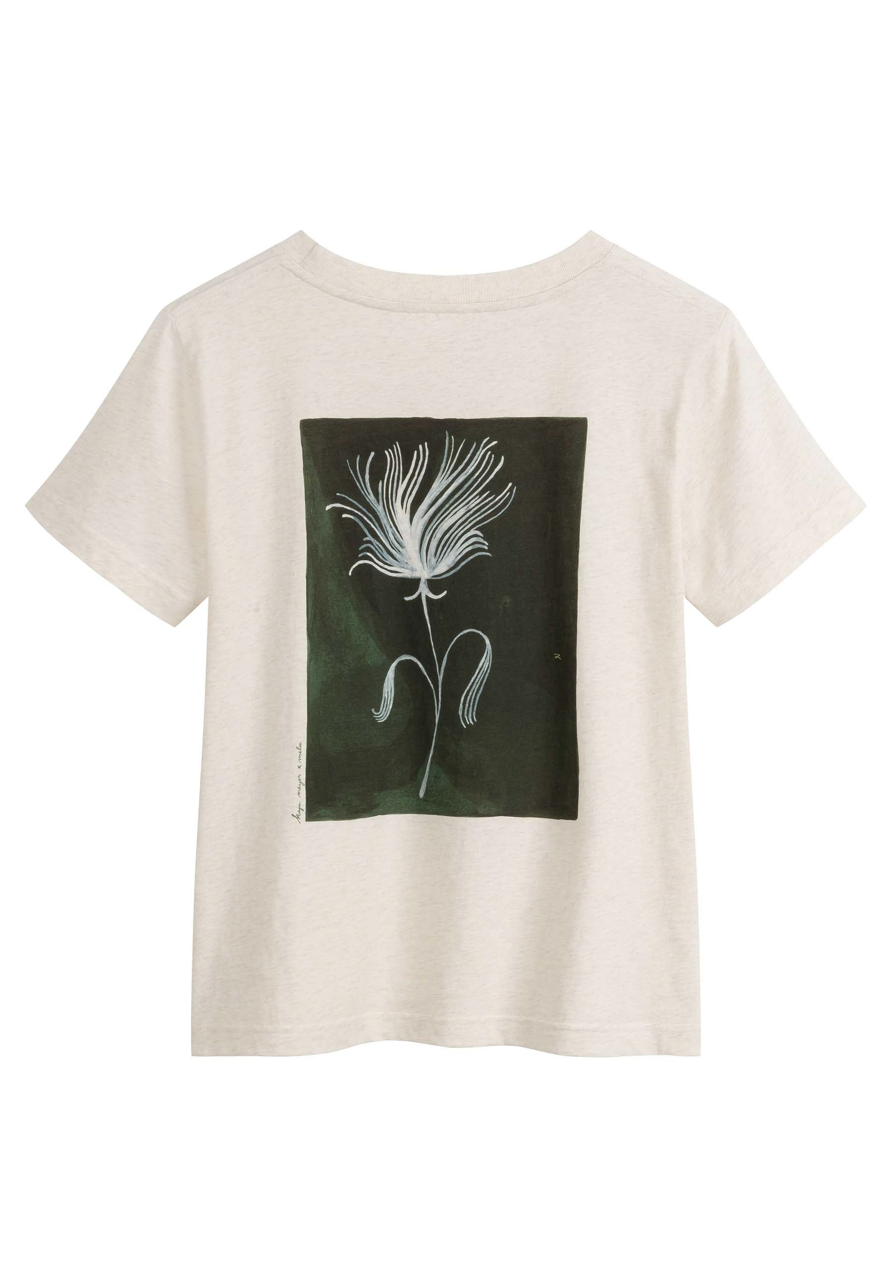 #Farbe_cream melange / botanical print grün