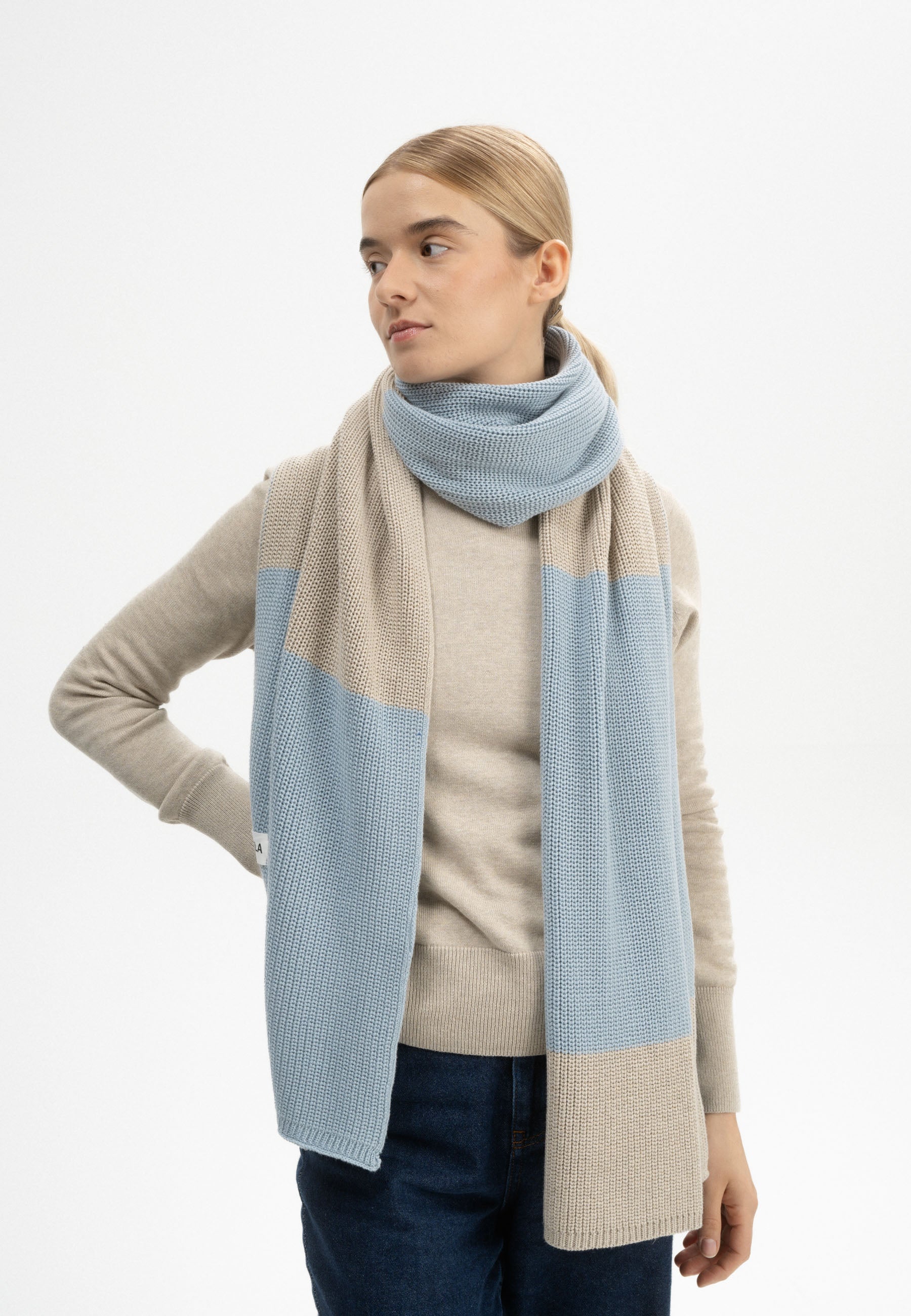 #Farbe_cloudy blue / kiesel melange gestreift