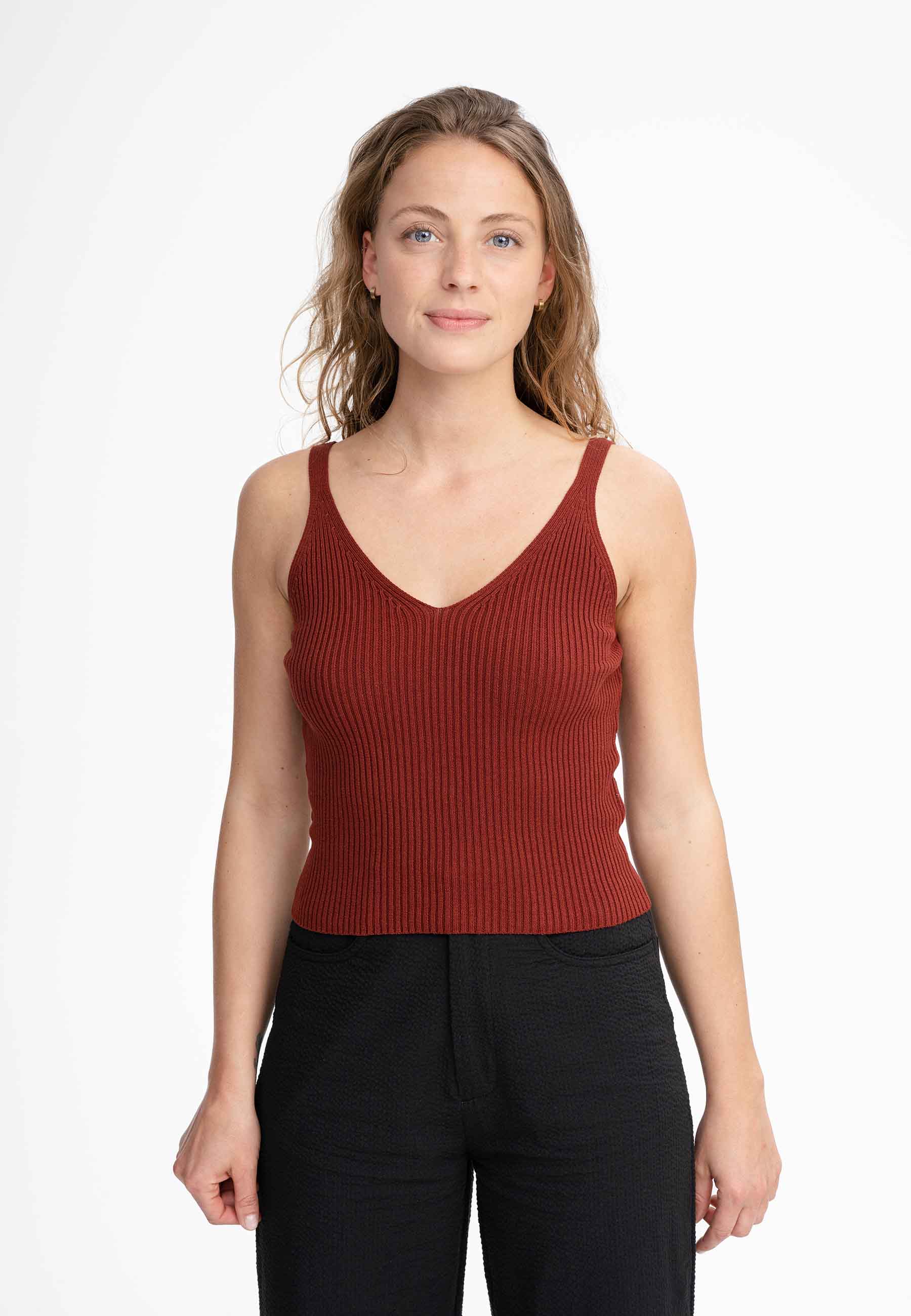 V-Neck Knit Top RHADA