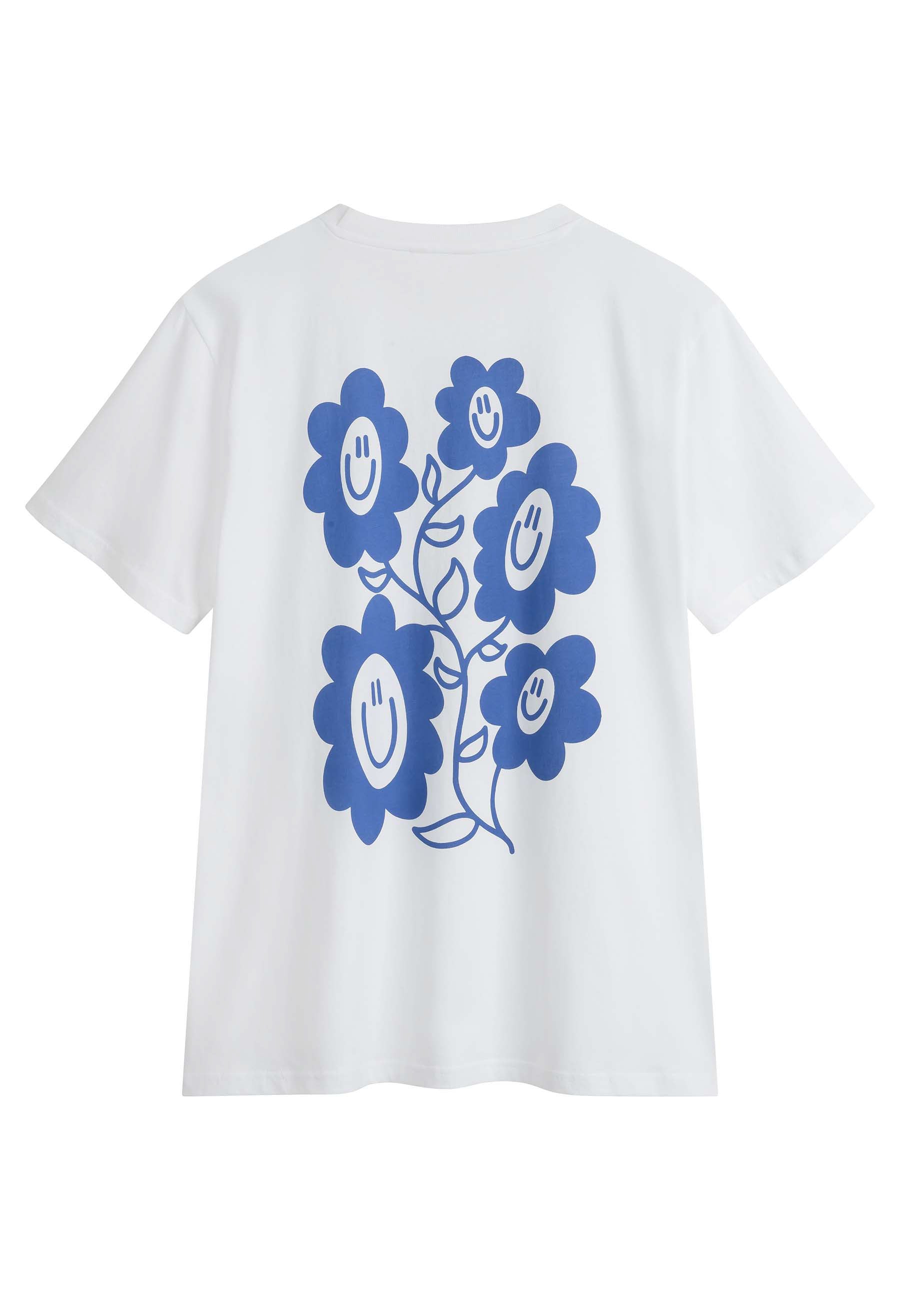 #Farbe_weiß / print blaue blumen