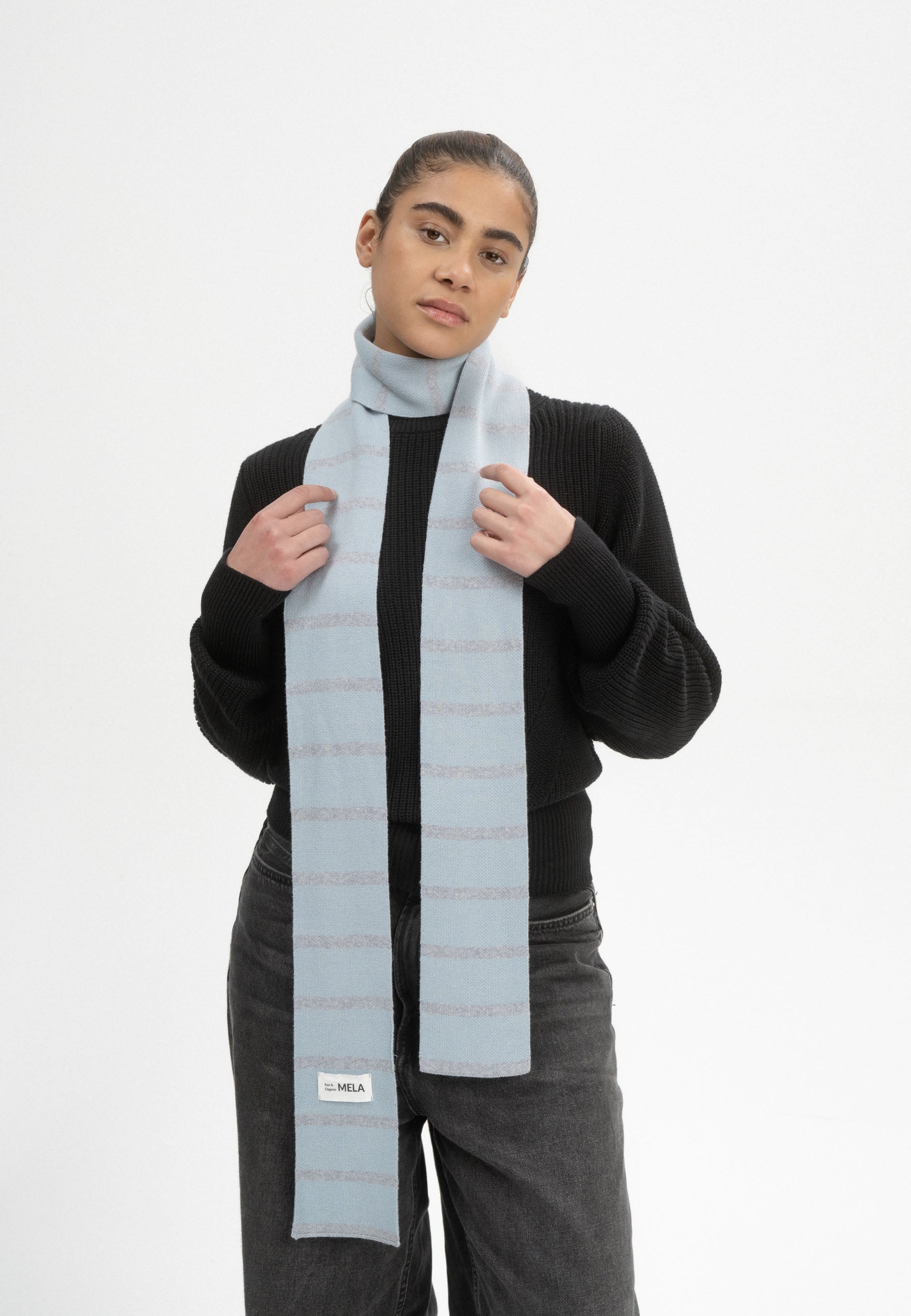 #Farbe_cloudy blue / grau melange gestreift