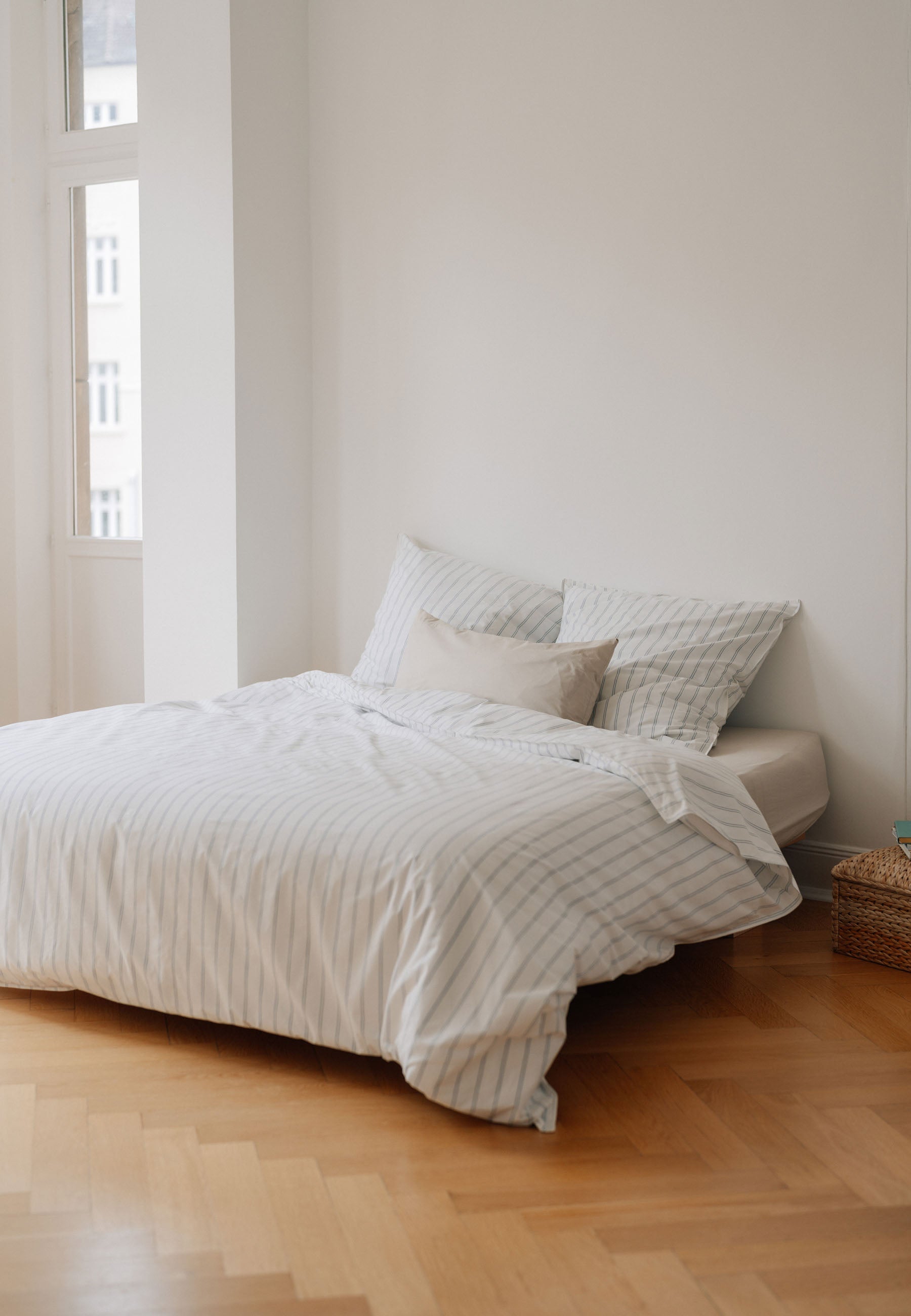 #Farbe_naturweiss / blaue doppel streifen