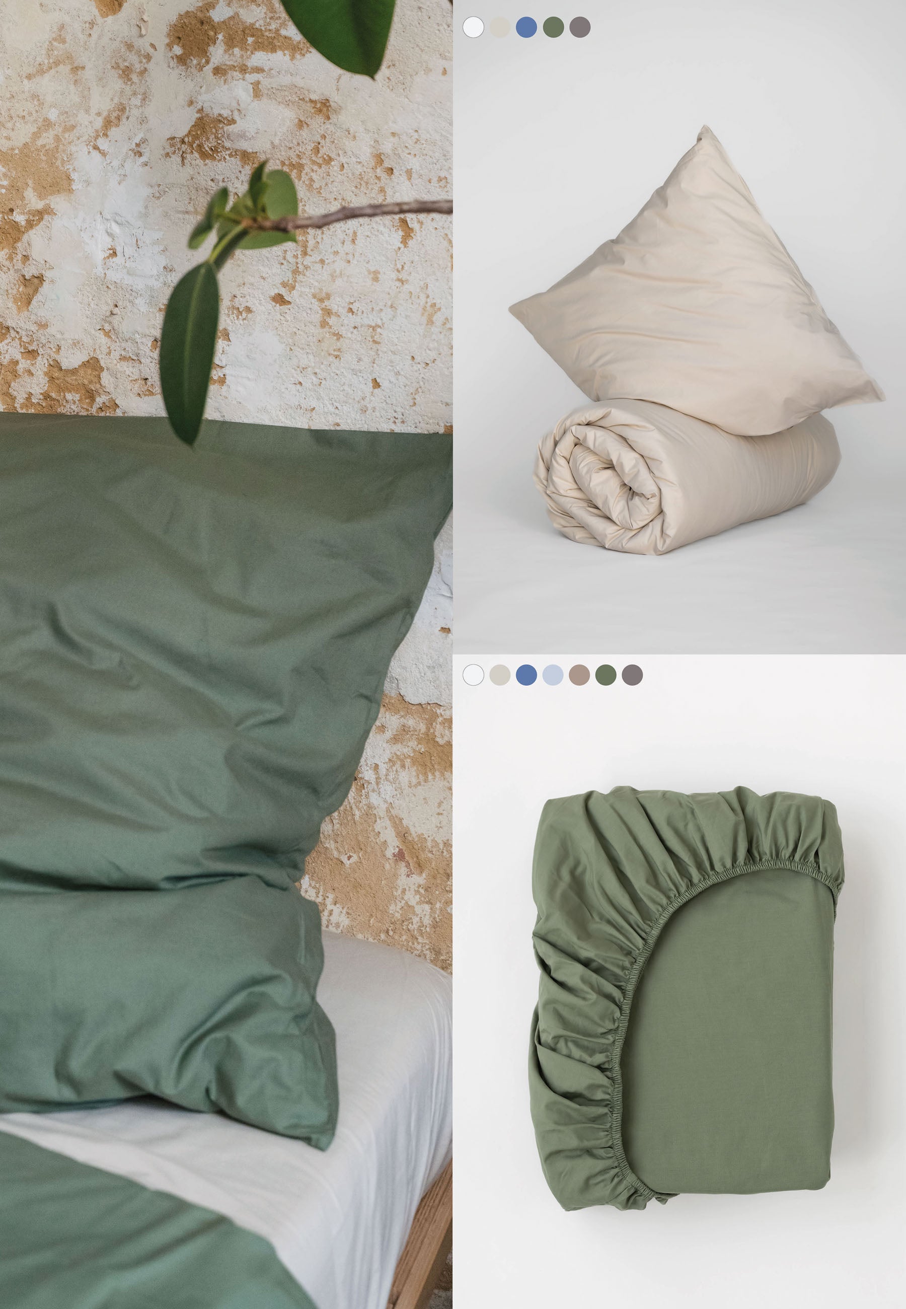 Set bed linen MAJULI + percale fitted sheet KASOL