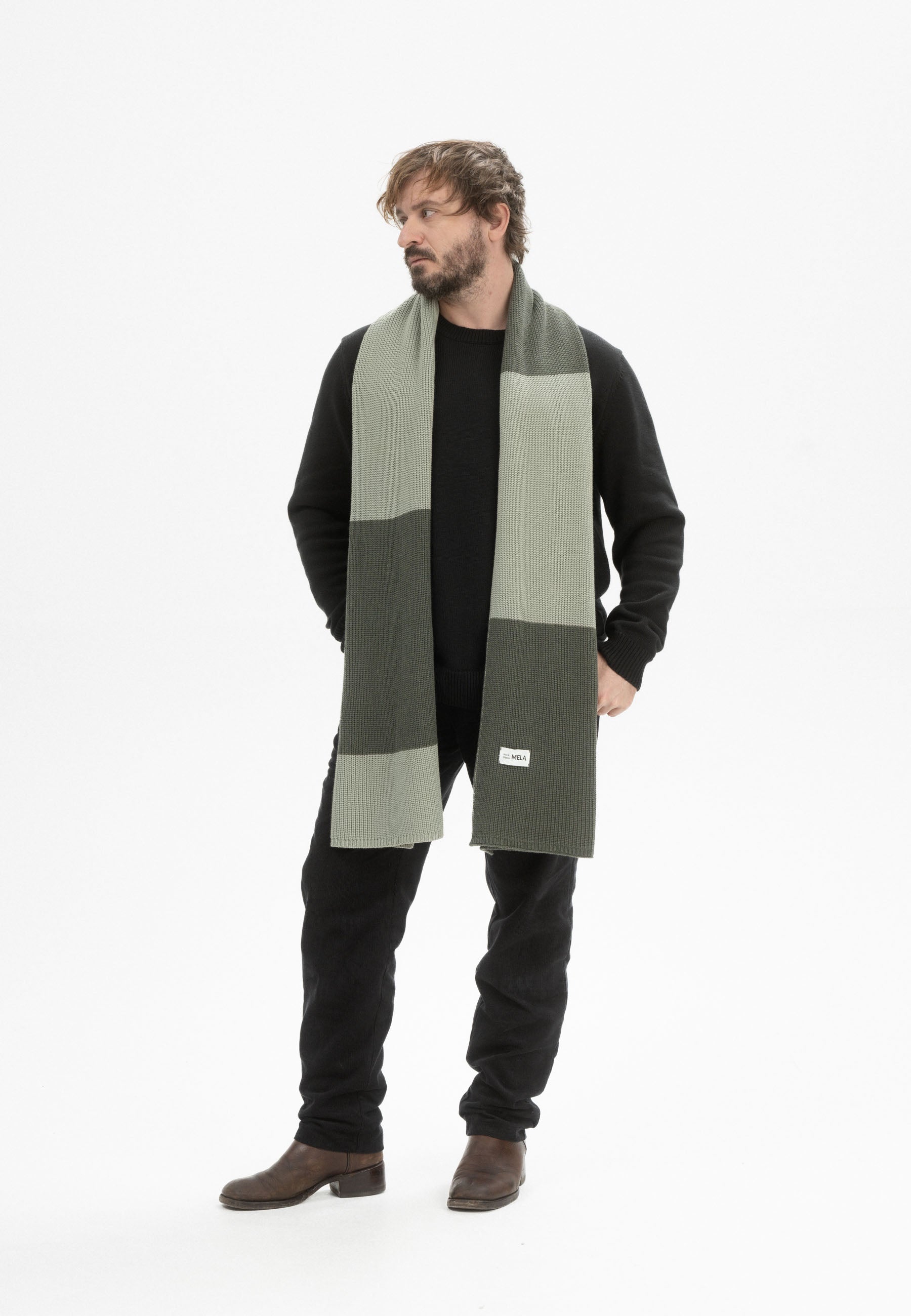 #Farbe_grün melange / green clay gestreift