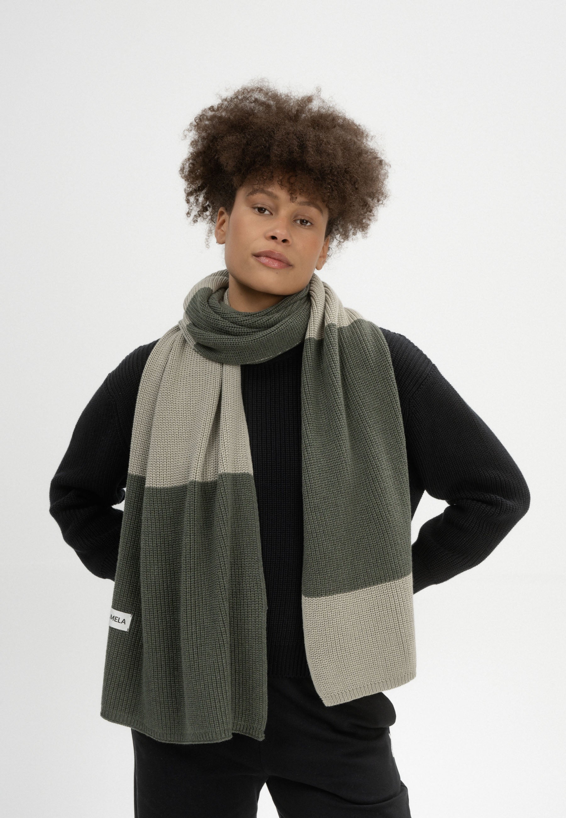 #Farbe_grün melange / green clay gestreift