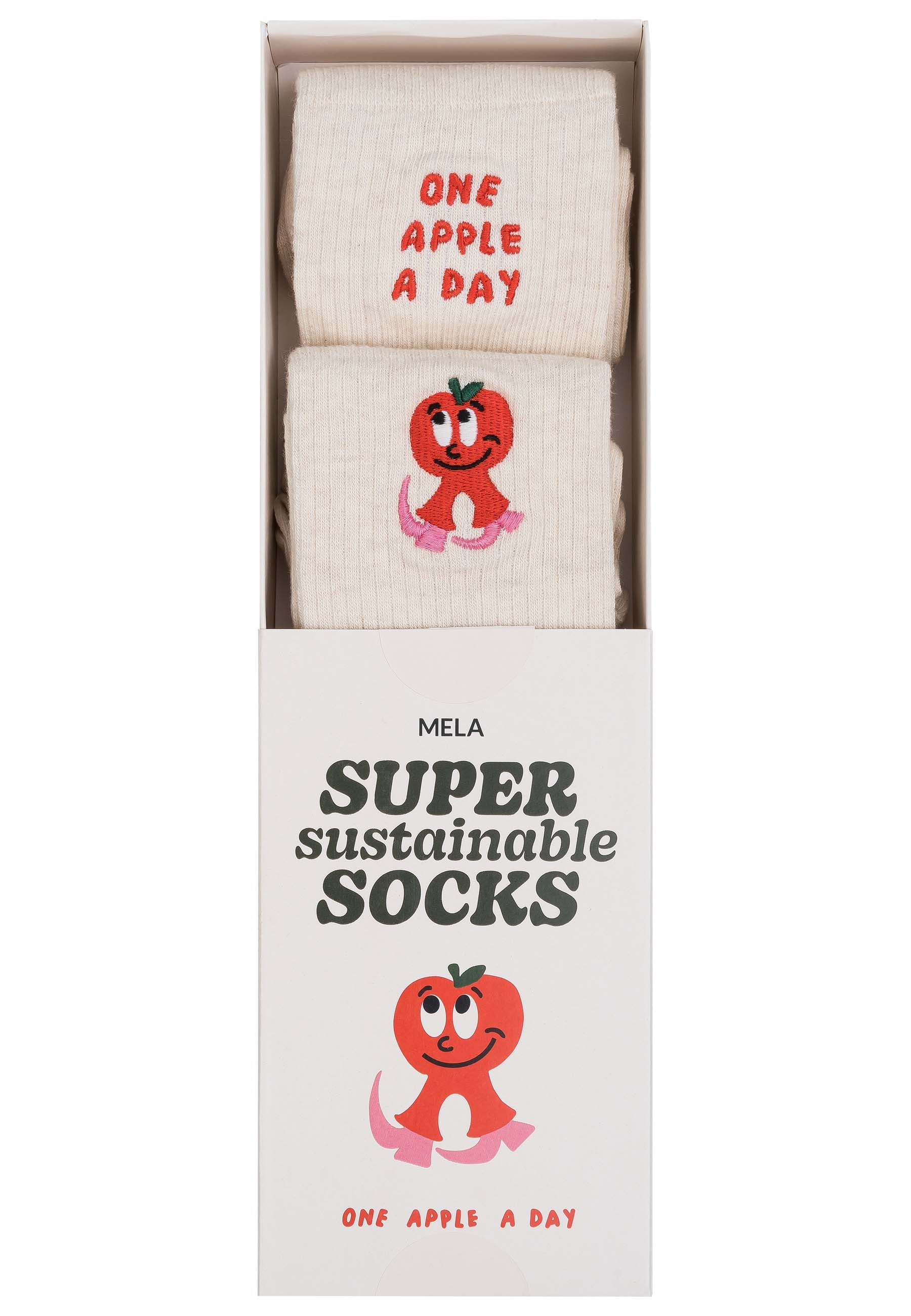 #Farbe_cream melange / one apple a day