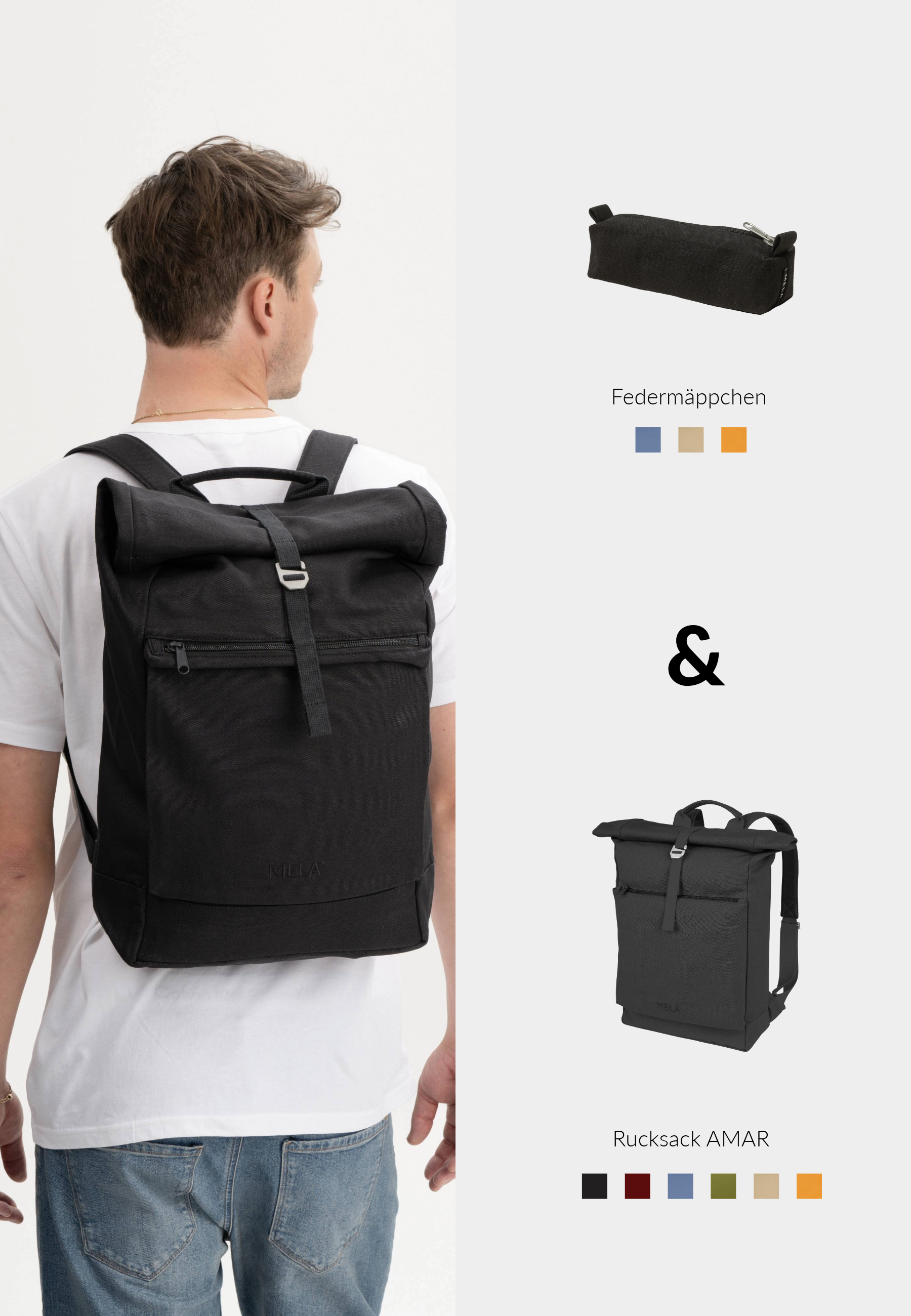 Set Rucksack AMAR + Federmäppchen