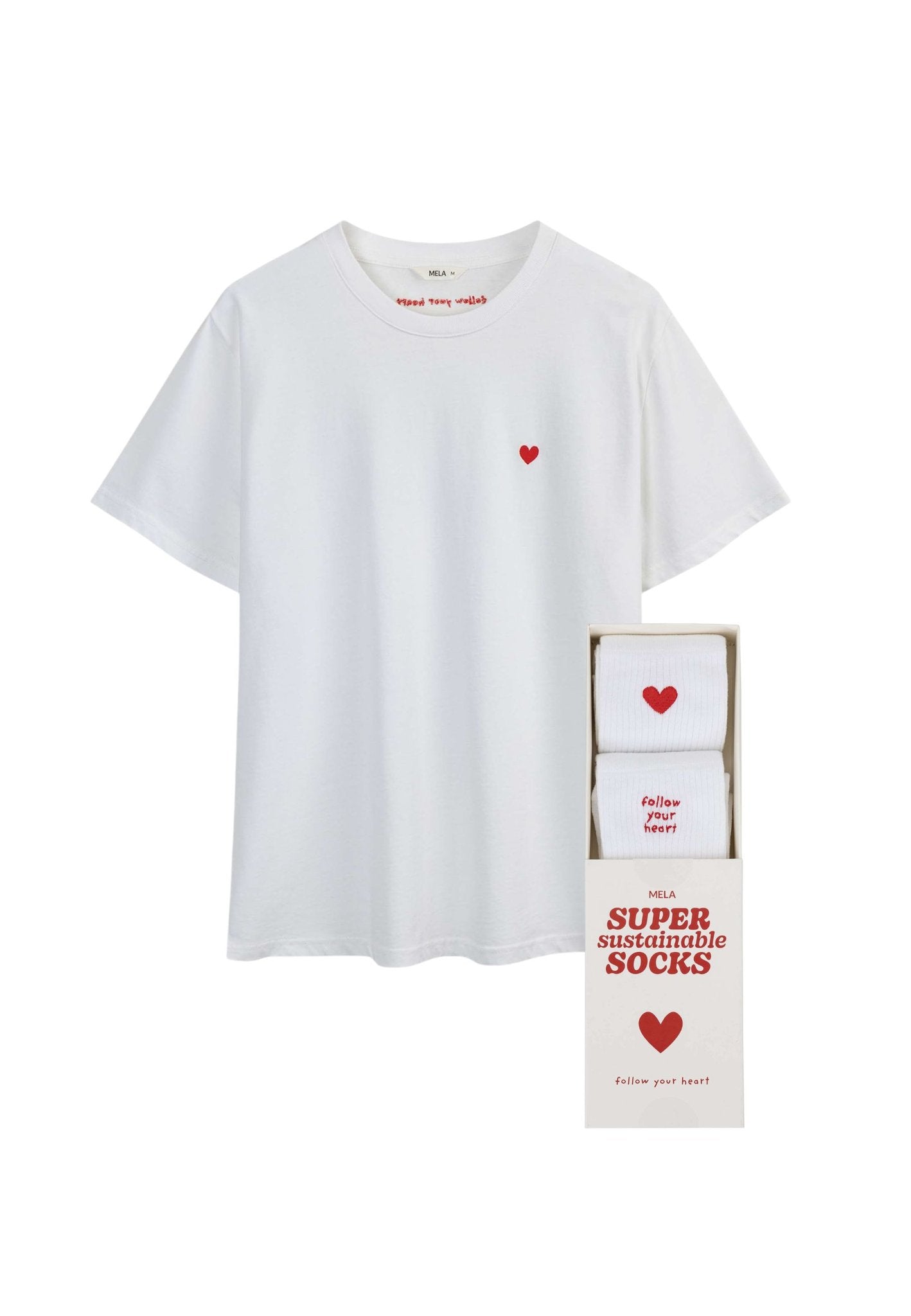 Bundle T-Shirt PRAVIN Embroidery + Gerippte Socken Stickerei 2 Paare